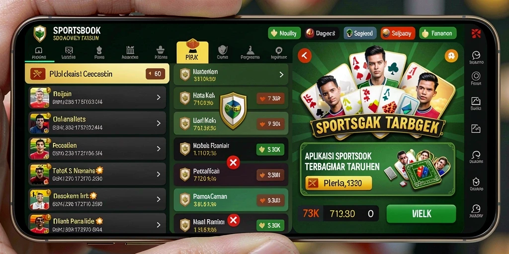 Screenshot utama aplikasi 73K menampilkan fitur taruhan yang menarik.