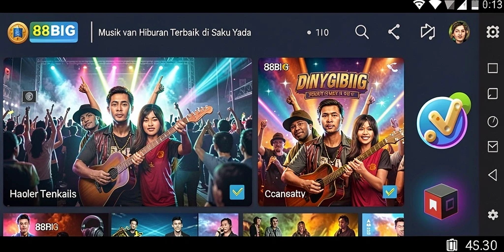 Tampilan gameplay <strong>88BIG</strong> yang menarik dengan berbagai pilihan lagu.
