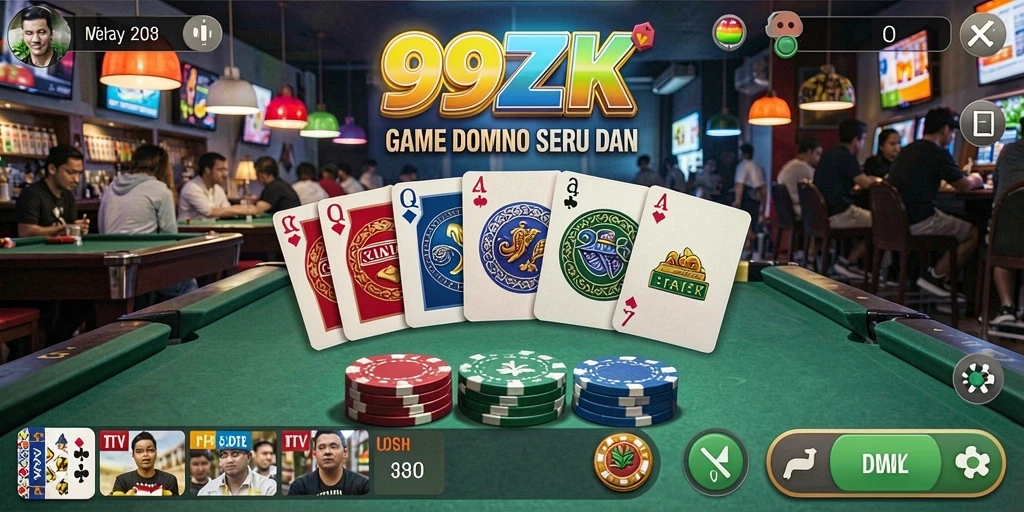 Gameplay seru dalam permainan Domino 99ZK.