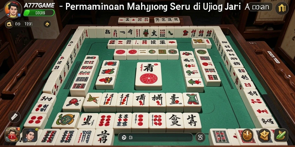 Screenshot utama A777GAME menampilkan antarmuka permainan Mahjong yang menarik.