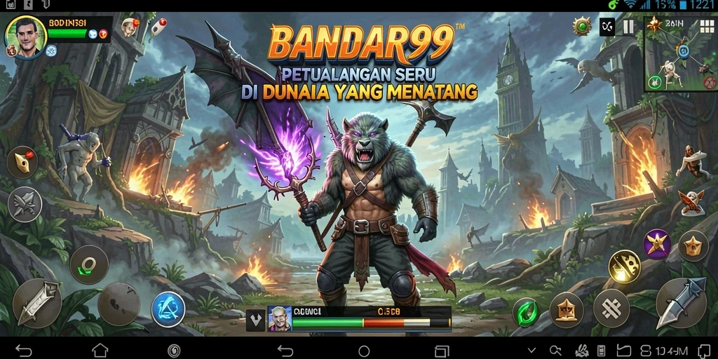 Screenshot gameplay BANDAR99 yang memperlihatkan aksi petualangan yang seru.