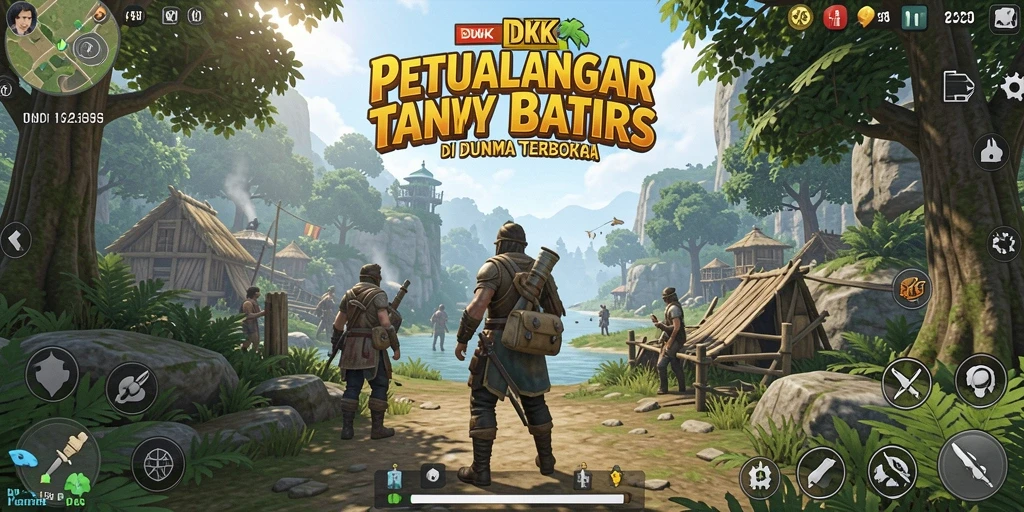 Tampilan gameplay DKK dengan eksplorasi dunia yang luas dan menarik.