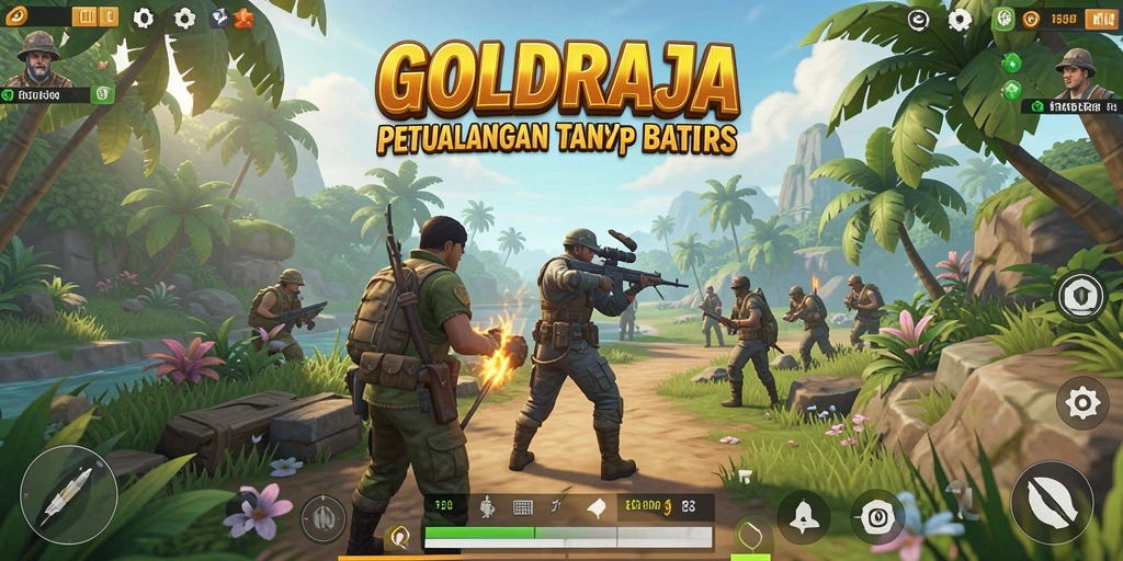 Tampilan gameplay Open World yang menakjubkan dari <strong>GOLDRAJA</strong>.