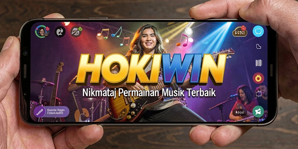 Tampilan permainan HOKIWIN dengan berbagai pilihan lagu dan mode.