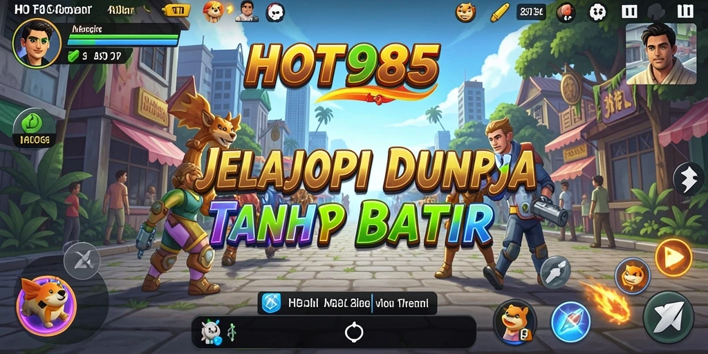 Tangkapan layar gameplay HOT985 dalam dunia Open World yang luas.