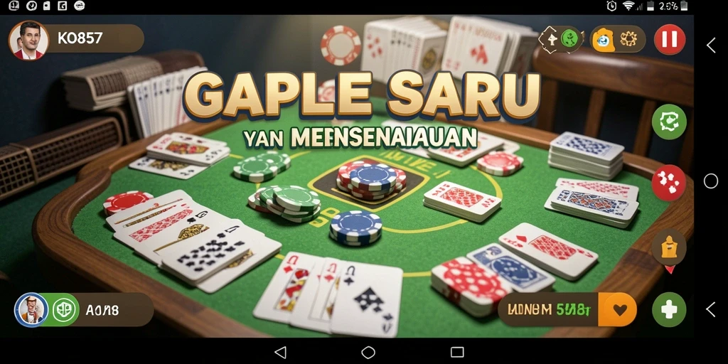 Tampilan gameplay KO857 yang menarik dengan kartu Gaple.
