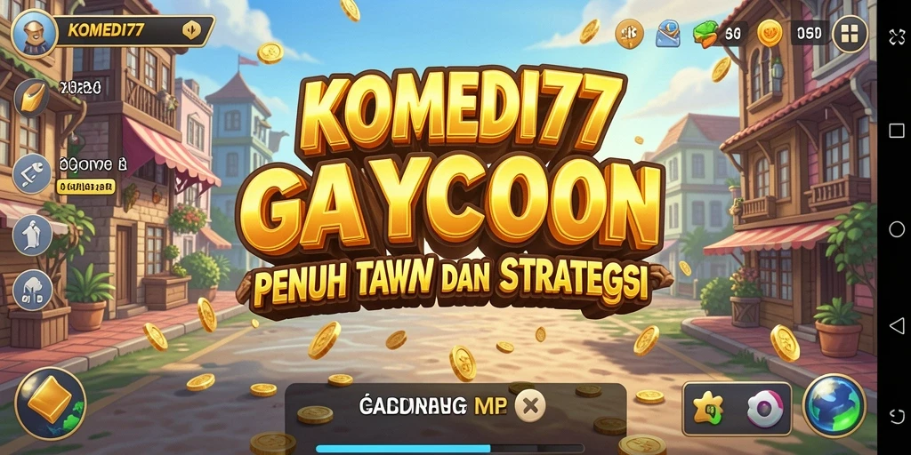 Screenshot utama menunjukkan gameplay seru dalam KOMEDI77 sebagai game Tycoon.