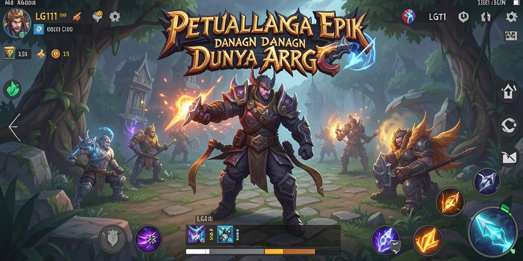 Tampilan utama gameplay LG111 dengan aksi pertempuran yang mendebarkan.