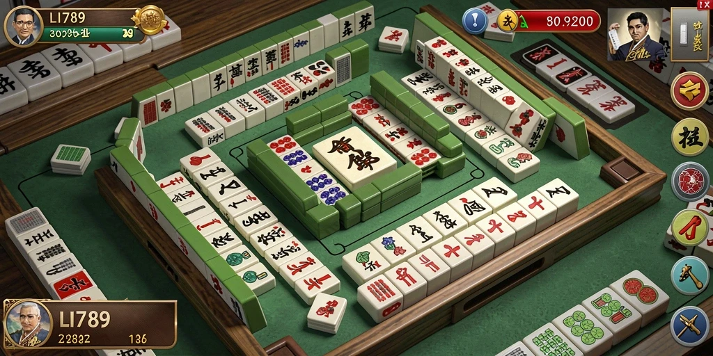 Tampilan gameplay LI789 saat bermain Mahjong yang menarik.