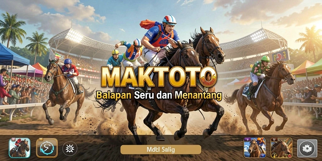 Tampilan gameplay balapan yang memukau di MAKTOTO.