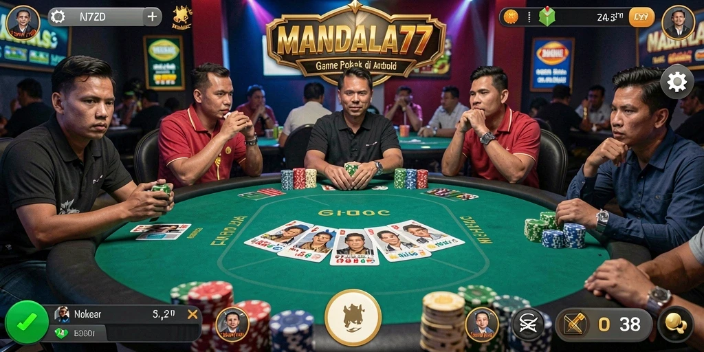 Tampilan menarik dari gameplay Poker di MANDALA77