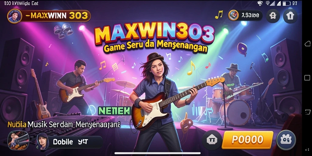 Screenshot gameplay MAXWIN303 yang menampilkan tantangan musik yang seru.