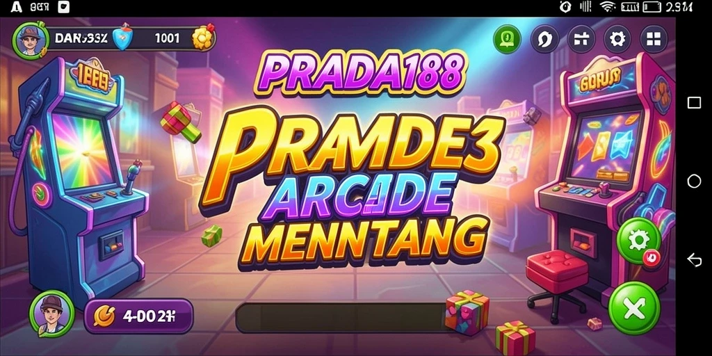 Screenshot menunjukkan gameplay seru dalam PRADA188 dengan desain yang menarik.