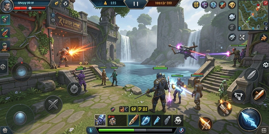 Tampilan gameplay strategi yang intens dan kompetitif.