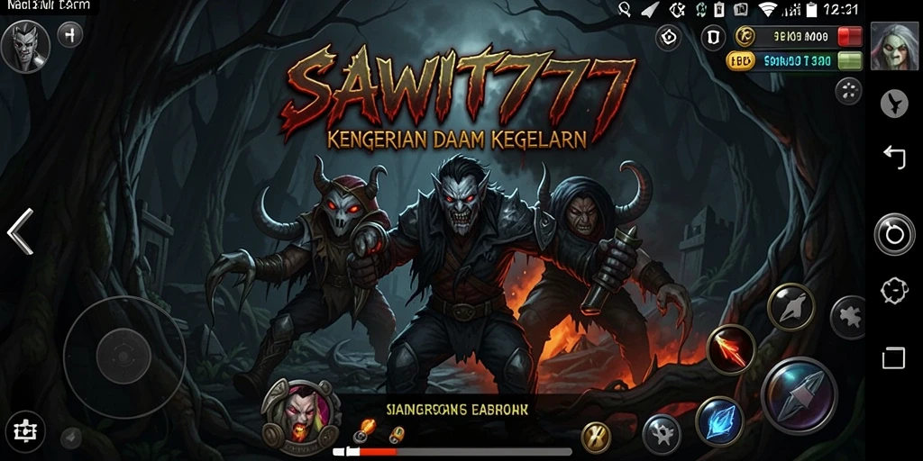 Gameplay menegangkan di dunia horror penuh kegelapan.