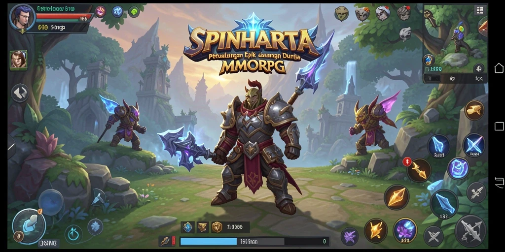 Tampilan menakjubkan dari gameplay SPINHARTA yang penuh aksi.