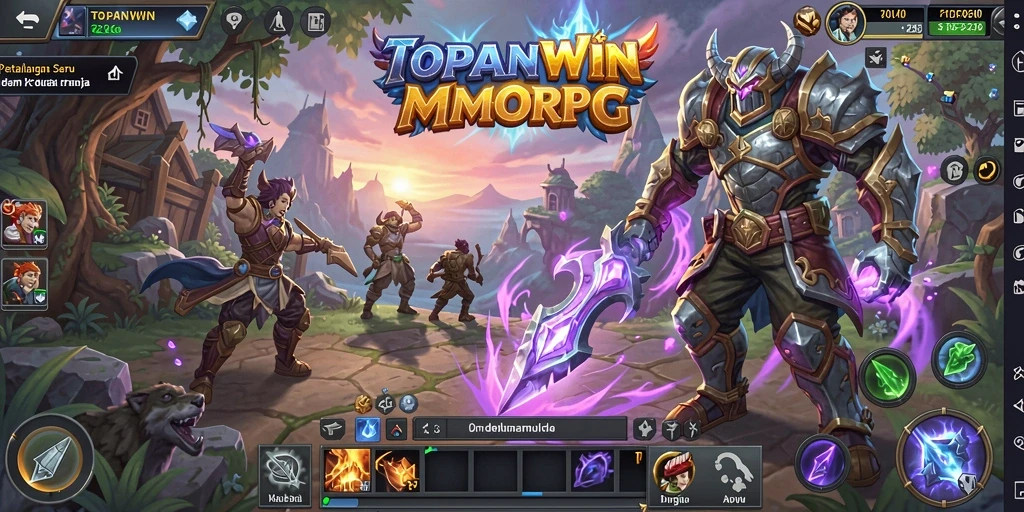 Screenshot gameplay seru dari TOPANWIN yang menampilkan pertarungan epik.