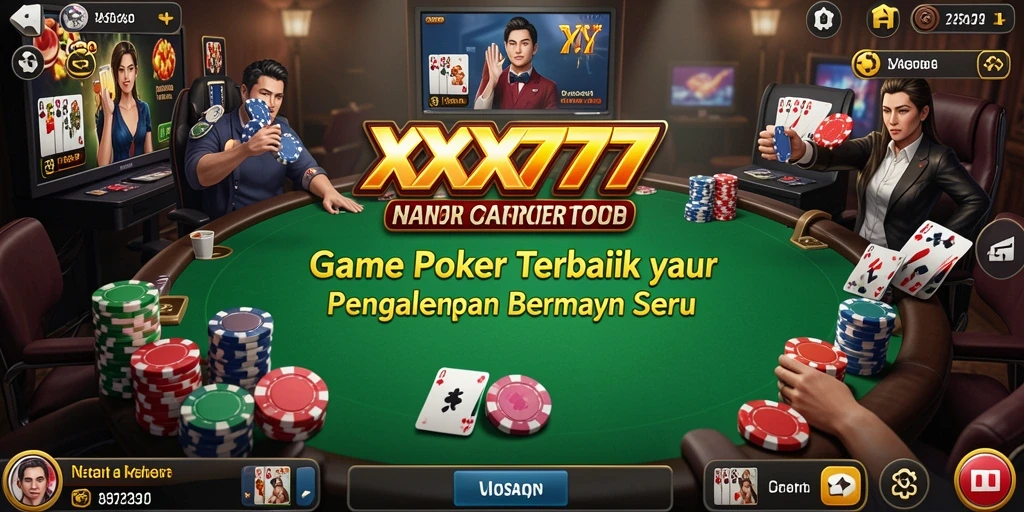 Tampilan menarik dari permainan poker di XXX777.